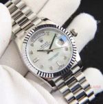 Best Replica Rolex Day-date 36 White MOP Silver President Watch